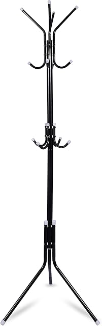 ASAB Stylish Metal Coat Rack Stand Hanger 12 hooks Hanger Bag Umbrella Hanging Organiser for Hallway Bedroom Waiting Room Living Room