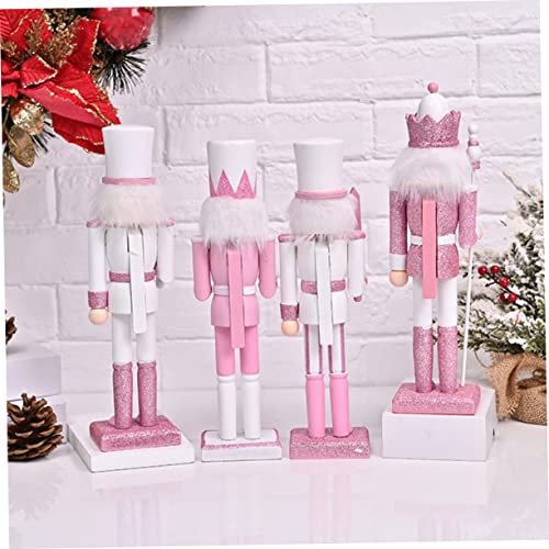 Nolitoy 4Pcs Christmas Nutcracker Puppets For Kids Tablescape Decor Christmas Ornaments Wooden Nutcracker Ornaments Puppet Nutcracker Puppets Figures Xmas Wood Nutcrackers Xmas Gift #TOP6