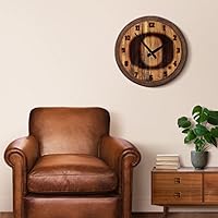 Vista 63 de The Fan-Brand NCAA Oklahoma Sooners: Faux Barrel Top Wall Clock Sports Team Bar Sign Décor - Home Man Cave, Party Decoration - Made On Demand