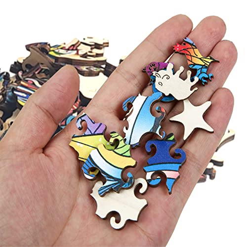 G+D Puzzles For Adults - Elephant Wooden Puzzle - Unique Colorful Wooden Jigsaw Puzzle - All The Family Together For A Fun Challenge #TOP4