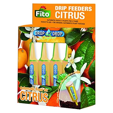 FITO 2044394 Citrus Plant Drip Feeder, 160 ml (5x32ml), Yellow, 13.5x2.8x18.5 cm Cover