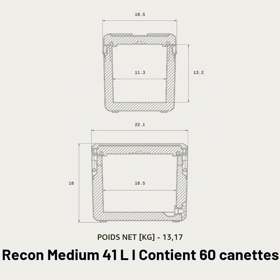 Dometic Recon Hardside - Glacière Rigide Isotherme - Thermobox Portable avec Robinet d'eau pour la Voiture, Excursions ou Le Camping