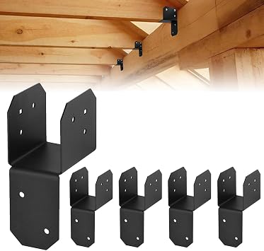 4 Pcs 1.5" x 2" Post Caps Tie Bracket, 2x4 Wood Post Anchor