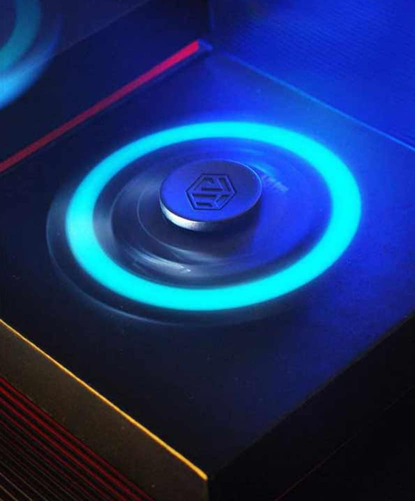 Anti-Angst Mechanische Struktur Leuchtende Hand Spinner, Fokus-Hilfe Finger Spinning Spielzeug für den Abbau von Stress, Langeweile, ADHS und Autismus (B)