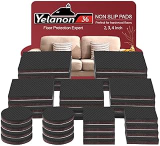 Non Slip Furniture Pads 36pcs2+3+4 Furniture Grippers, Non Skid for Furniture Legs,Self Adhesive Rubber Feet Furniture Feet,Anti Slide Furniture Hardwood Floor Protector for Keep Couch Stoppers