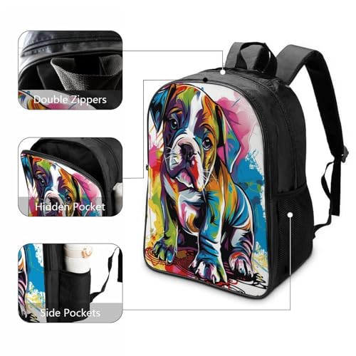 Mochila escolar diseño 3D de French Bulldog para el colegio, actividades de deporte y excursión 3