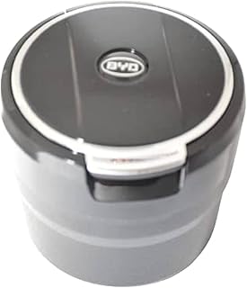 Ceramic Ashtray Car Ashtray Blue Bulb Inside Compatible with B@Y@D