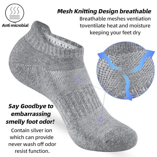 Image of ATBITER Women's Ankle Socks Cushioned Running Athletic No Show Socks-6Pairs | Ladies Low Cut Short Workout Gym Socks With Tab Non Slip for Yoga Pilates Casual Dress Flats Sneaker Shoe Size 6-8 /8-10 /10-12