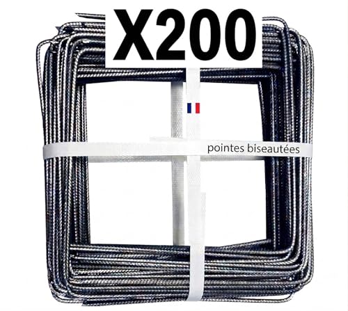 Agrafes de paillage 4mm à pointes biseautées et acier cranté haute adhérence - 7