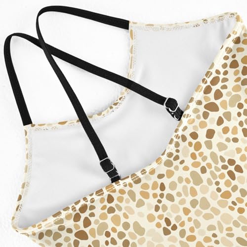 senya Girls Swimsuits One-Piece Swimwear Tie Bathing Suit Beach Summer Round Neck 5-6T Leopard Print Light Yellow4