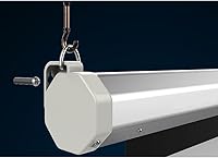 Vista 7 de Pantalla de proyector motorizada de 100 pulgadas con control remoto, pantalla de proyector portátil para interiores y exteriores, pantalla