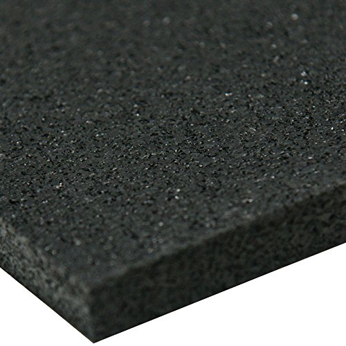 Small Parts 33-008-375-012-024 Recycled Rubber Sheet, 60 Shore A, Black, Smooth Finish, No Backing, 3/8" Thickness, 12" Width, 24" Length