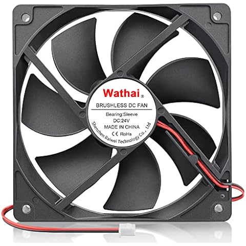 Wathai 120x120x25mm 120mm 24v Case Fan PC Cooling DC Brushless Motor Fan High Airflow Cover