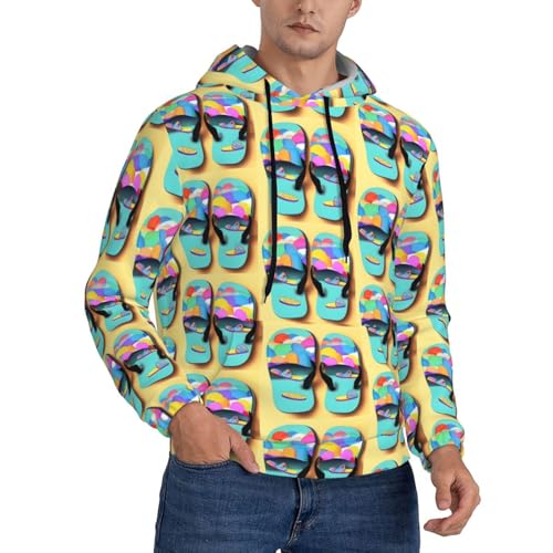 Sweat à capuche décontracté graphique parfait pour vos moments de détente en tongs amusantes