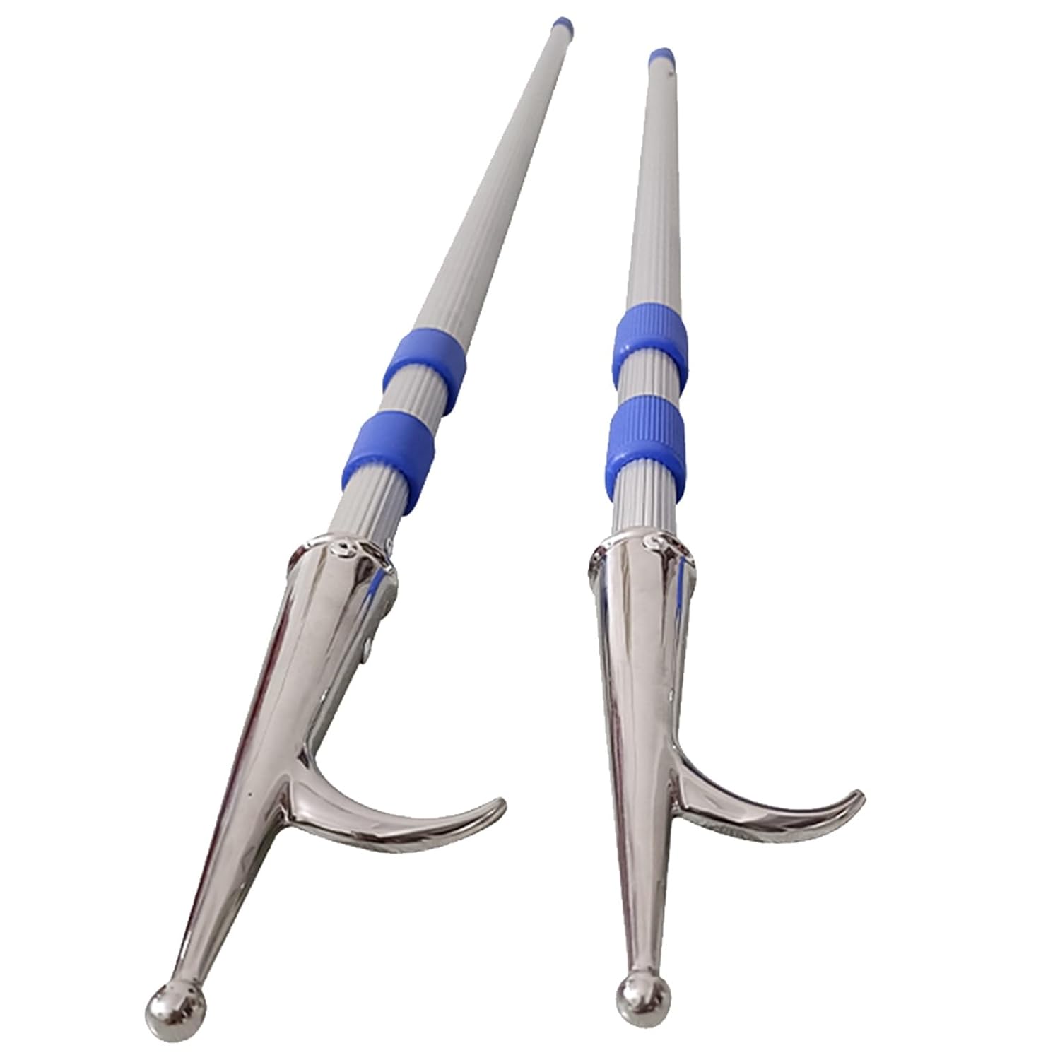 Heavy Duty Telescopic Boat Hook - Versatile Aluminum Cargo Grabber-1.65m to 6m Adjustable Length with 4.5cm Opening Hook(2Packx16.4ft)