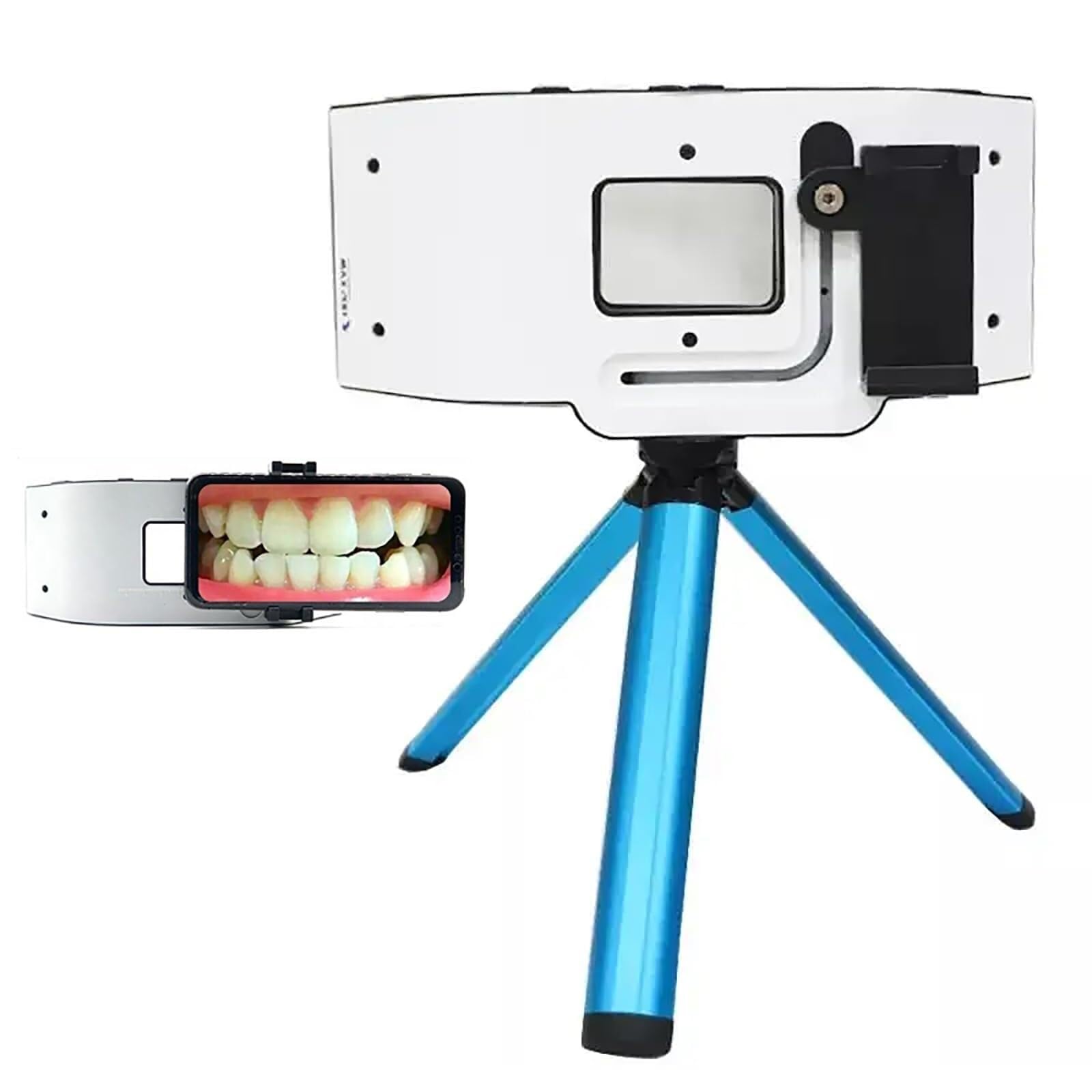 Luce per fotografia dentale mobile con staffa rimovibile e borsa portatile, 3 gruppi di luci regolabili per un migliore effetto stereoscopico di ripresa, aiuto fotografico per dentisti