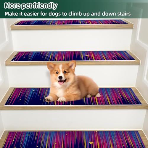 Tapis d'escalier antidérapants en polyester et TPE haute performance pour bois