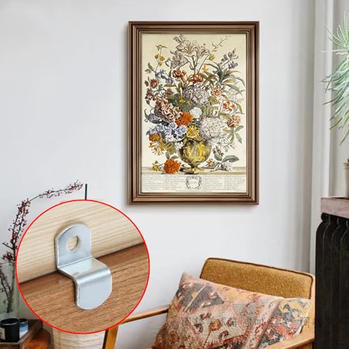 Image of T Tulead Canvas Offset Clips for Picture Framing Canvas Clips Mirror Clips Single Hole, 3 /8 inch, 20PCS