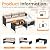 Devoko Outdoor Patio Furniture 3-Piece Rattan Waterproof Outdoor Sectional Sofa All-Weather L Shaped Patio Couch with Cushion Glass Table for Balcony, Garden (Beige)