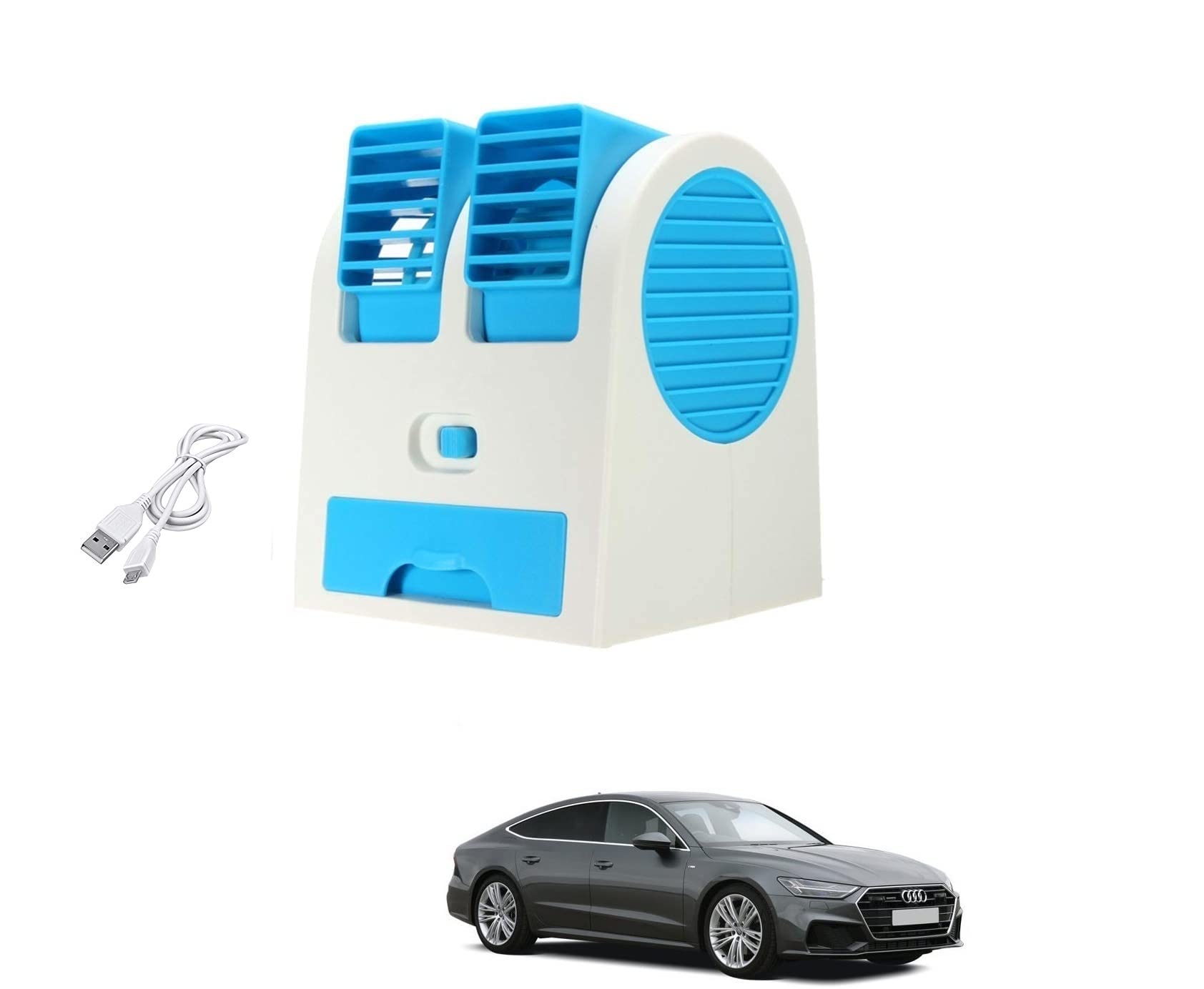 AUTOADDICT Auto Addict Car FAN Mini AC USB/Battery Operated Mini Water Car Fan Air Cooler Dual with Ice Chamber For A7 (B0C1P59551) Amazon Price History, Amazon Price Tracker