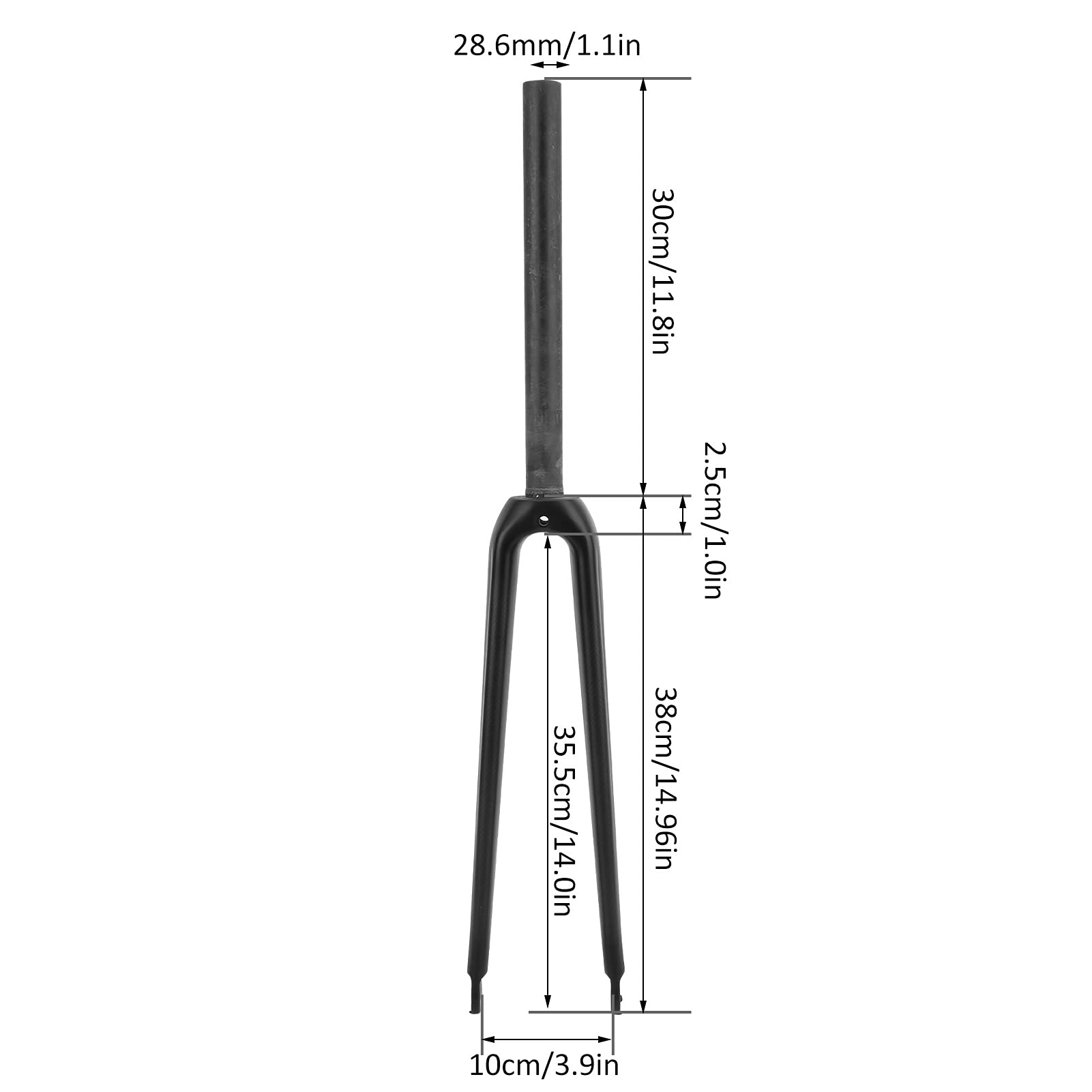 Front Fork, Lightweight Carbon Fiber Upgrade for 700C Mountain Bikes Disc Brake Fork, 3K Matt for Cyclists Off-Road Trail Commuting Racing