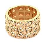 55Carat Personalised Design Modern Ring Round Shape White Color Italian Design Luxury Brass Plated Simple Ring Gift for Mens