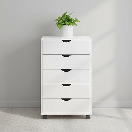 Naomi Home Office File Cabinets Wooden File Cabinets for Home Office Lateral Cabinet Wood Cabinet Mobile Mobile Storage Filing Storage Drawer White