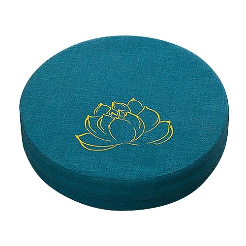 Coussin De Méditation Rond En Mousse Dure, Oreiller De Sol De Méditation, Oreillers De Yoga, Grands Oreillers, Coussins De Siège Pour Tatami D'intérieur, Cheminée, Salon(lac Bleu