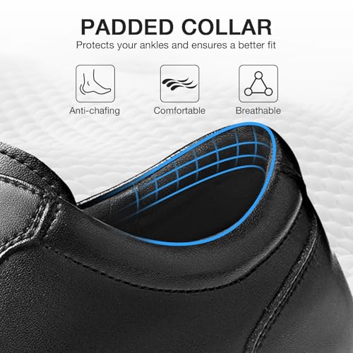 Image of HEEZ Men's Dress Shoes Lace Up Oxford Shoes Classic Square Toe Formal Shoes for Men