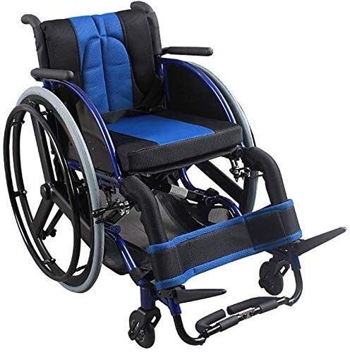 PENFZRNWEI-LUONG Folding Wheelchair Wheelchairs Sports Wheelchair, Folding Light Portable Aluminum Alloy Disabled Wheelchair Car Leisure Sports Scooter Quick Release Rear Wheel Lightweight