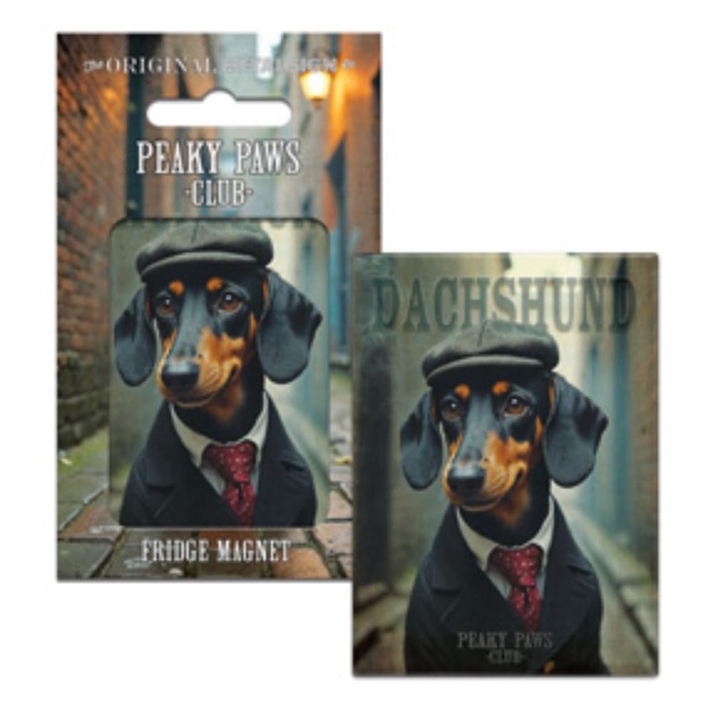 Fridge Magnet (65 x 90 mm) - Peaky Paws Club - Dachshund