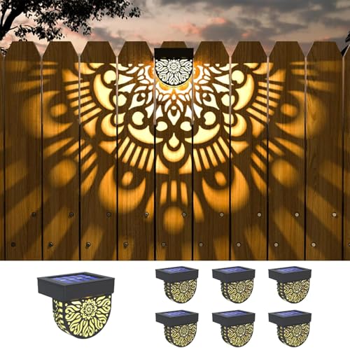 Lifeel solarlaterne f&uuml;r au&szlig;en 6 St&uuml;ck Solare Wegebeleuchtung Solarlampen f&uuml;r Au&szlig;en Solarleuchten Garten Dekorative Solarlampe LED Gartenleuchte wasserdichte f&uuml;r Au&szlig;en Terrasse (mandala2)
