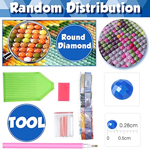 HIMBIU 5D Diamond Painting Kits Volledige Boor Zonsondergang Bos, Landschap Strass Borduurwerk Schilderij Kits, Arts… - Image 6