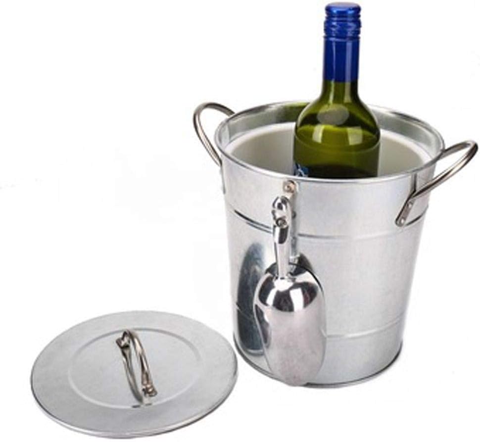 Cylindrical Ice Bucket with Thermal Padded PVC Barrel Container and Ice