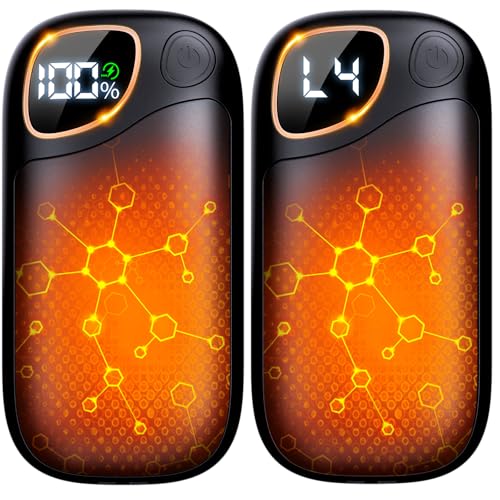 Hand Warmers Rechargeable - Electric Hand Warmers 2 Pack with LED Battery & Temp Display, AI 4...