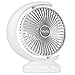 Mafiti - Ventole di sovratensione, ventilatore da scrivania portatile personale oscillante, piccolo, con USB ricaricabile Ideale per ufficio, viaggi, casa, camera da letto. Colore: bianco.