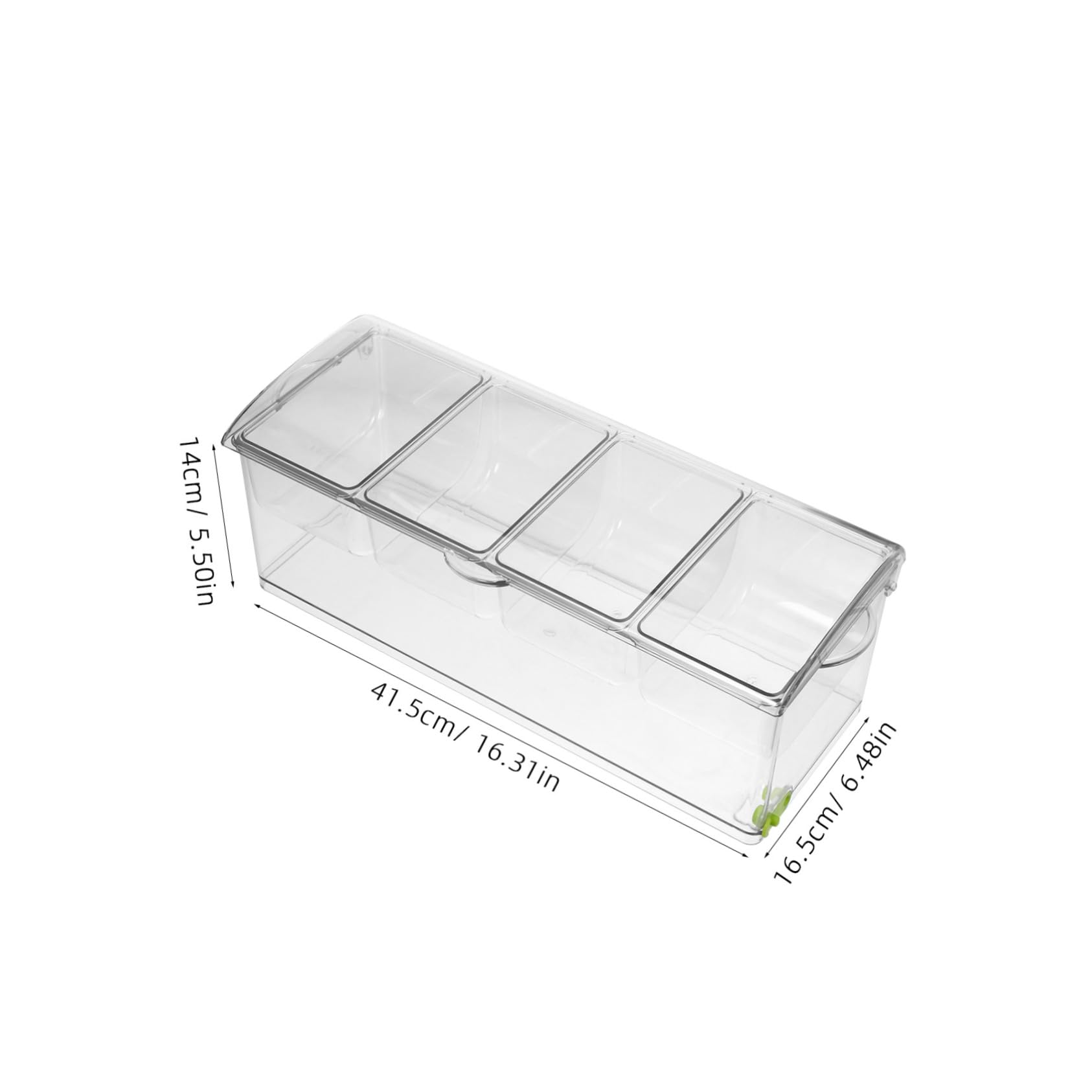 Toddmomy Caja Organizadora de Alimentos Multiusos con Tapa Hermética Compartimentos Clips y Cucharas para Refrigerador y Cocina y Facilita Almacenamiento