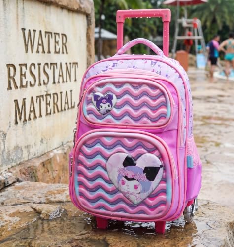 Image of ADSON 3D Embossed School Trolley Bag Large School Bag for Boy Girl, Kids School Bag, Travel Backpack for Girl Boy, Ideal for Children Trolley 16 Inch Water Resistant