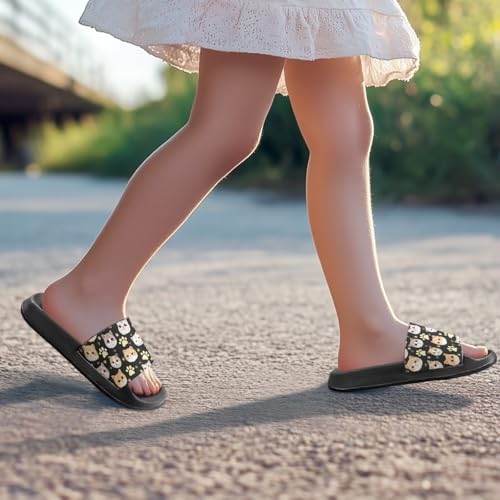 2025 Trendy Boys & Girls Slide Sandals Animals Print Kids Shower Shoes4