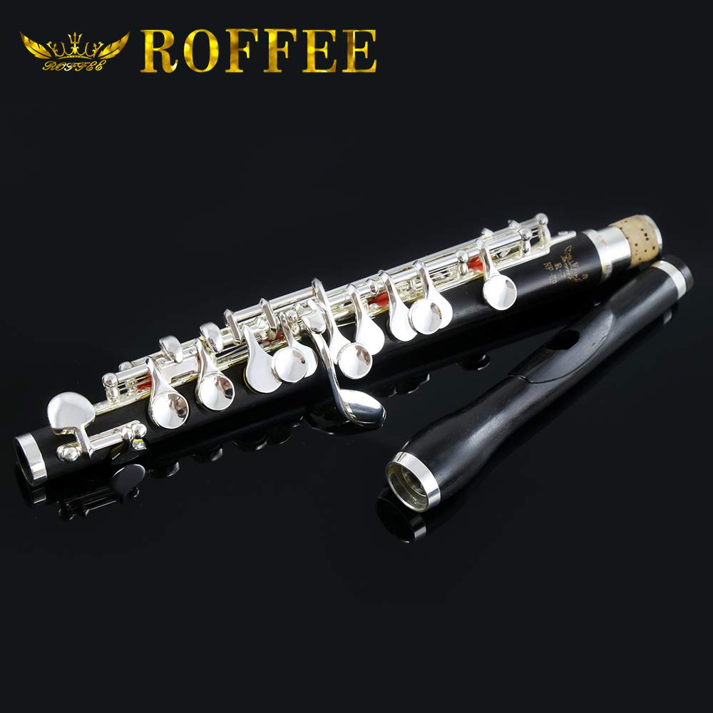 ROFFEE Professional Performance Level E9 Ebony Body Cupronickel Silver Plated Keys Piccolo