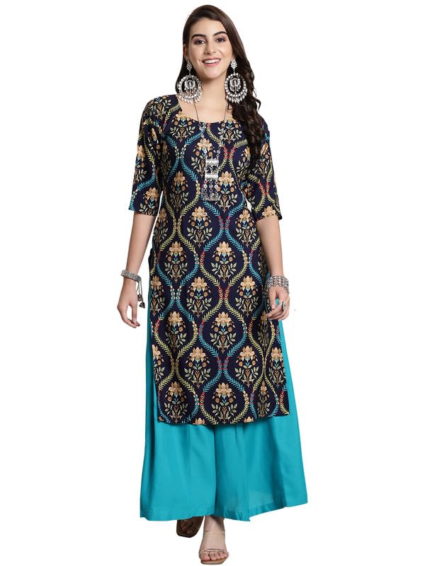 Image of 7Threads Kurti||Kurta for Women||Kurti for Women||Crepe Kurta||Kurti||Kurti Crepe for Women||Crepe Kurtis for Women||Kurtis for Women Kurtis for Women (Pack of 2)