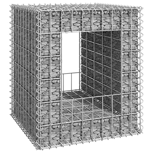 WIFESE 50 x 50 x 60 cm - Colonne en pierre - Panier à gabions - Jardinière surélevée - Parterre surélevé - Gabions - Clôture - Gabions - Panier à plantes - Panier à gabions en fer