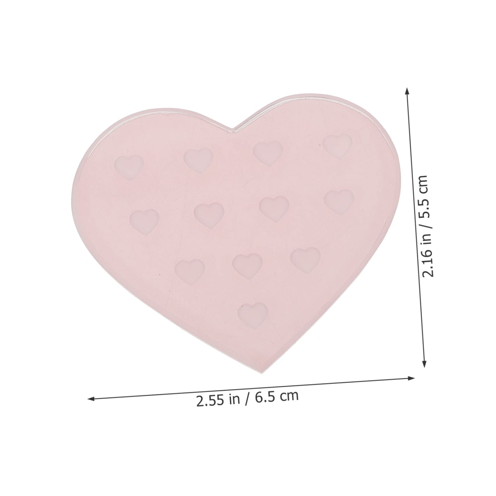 Baluue Glass Heart Shape Eyelash Holder 12 Pads Lash Extension Grafting Tool Lash Tile Storage