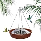 Bird Bath For Outside | Solar Round Feeding Tray | Bird Bath Supplies | For Pet Finch Monk Parrots Home Backyard Courtyard Landscaping Park Outdoor Garden Park