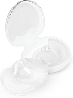 Medela Contact Nipple Shields - BPA free, made from ultra-thin soft silicone, includes 2 shields and case (Medium)