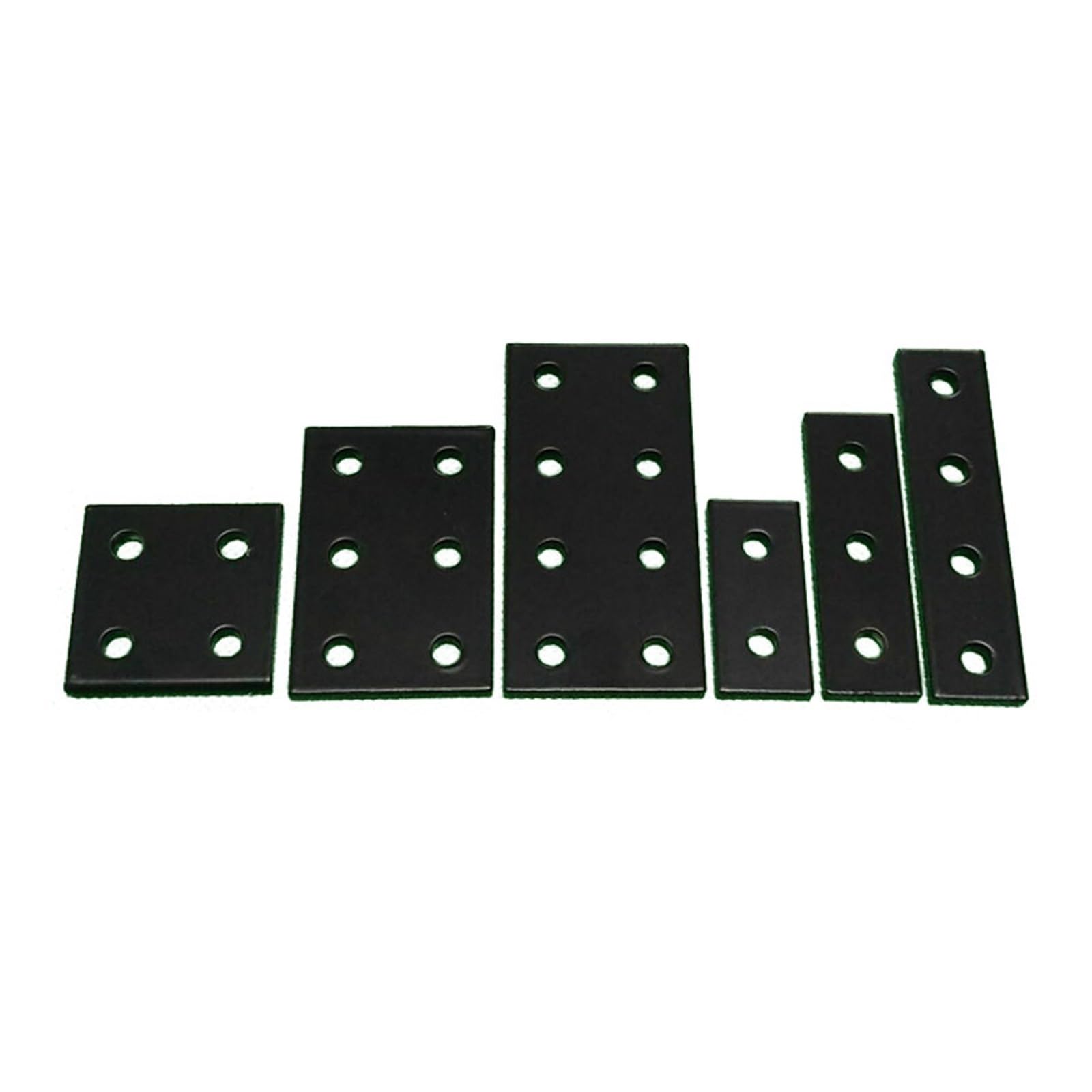 BREAKA 2 Teile/los Schwarz Joint Bord Platte Ecke Verschluss Rechteck Halterung Aluminium Profil Verbindungsplatte Ohne Schrauben Und Muttern (Color : 8080-6 Hole)