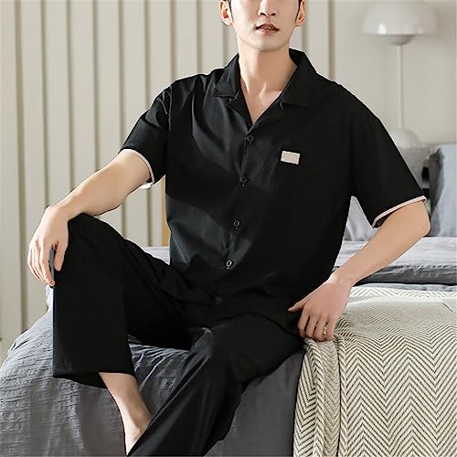 Men's Cotton Short-sleeved Trousers Thin Section Large Size Half-sleeve Loungewear4