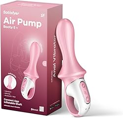 Satisfyer Air Pump Booty 5 vibrador anal para hombres y mujeres | Controlable mediante app | Juguete sexual hinchable | Material agradable a la piel | Juguete sexual recargable