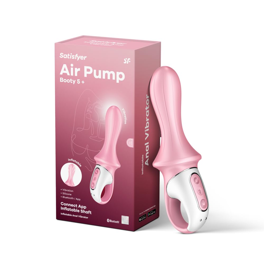 Satisfyer Air Pump Booty 5 Vibratore Anale per Uomini e Donne | Plug Anale gonfiabile | Materiale delicato sulla Pelle | Sex Toy Anal ricaricabile
