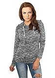 Corte normal. Urban Classics Ladies Melange Burnout Hoody, Sudadera para Mujer, gris obscuro, XL
